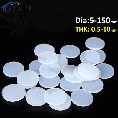 【DT】hot！ 1-5Pcs Round Silicone Rubber Sheet Gaskets Dia 5-150mm Thick 0.5-8mm