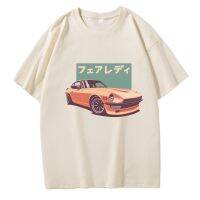 JDM เสื้อยืด Initial D ญี่ปุ่น Retro รถพิมพ์ผ้าฝ้าย100% O-Neck ฤดูร้อน CRX Harajuku ขนาดใหญ่เสื้อบุรุษ Tees Camisetas