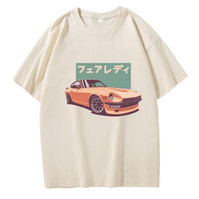 JDM เสื้อยืด Initial D ญี่ปุ่น Retro รถพิมพ์ผ้าฝ้าย100% O-Neck ฤดูร้อน CRX Harajuku ขนาดใหญ่เสื้อบุรุษ Tees Camisetas