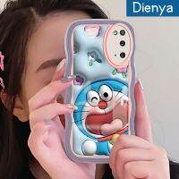 Dienya เคสโทรศัพท์ปลอกสำหรับ Samsung Galaxy S20 FE S20 Plus S20อัลตร้าโน๊ต10 Plus Note 20 UltraCase ลายการ์ตูน3D ดอกไม้พร้อมกันกระแทกแบบใสลายคลื่นโดเรมอนเคสมือถือเคสโปร่งใสลายกล้องถ่ายรูปซิลิกาเจลป้องกันที่สร้างสรรค์