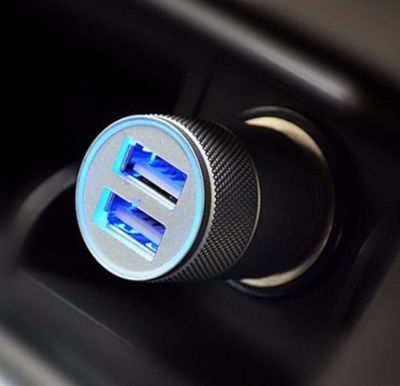 จัดส่งฟรีรายการ Dual LED USB Car Charger อุปกรณ์เสริมในรถยนต์ 5V 2.1A Mini Charger อะแดปเตอร์รถยนต์ Fast CHARGING สำหรับโทรศัพท์-kdddd