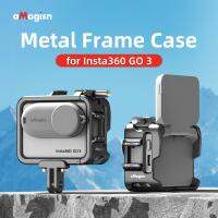 ◘✠ aMagisn For Insta360 GO3 GO 3 Ultra Light Metal Cage Frame case Protective shell 360GO3 Protector Accessories Dual cold shoes