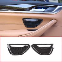 Carbon Fiber Style ABS Plastic For BMW 5 Series G30 2017 2018 Car ABS Chrome Interior Rear Door Ash Cover Trim 4Pcs