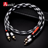 4N-OFC ไฮไฟ1คู่ RCA ถึง RCA สายออดิโอสำหรับ DAC พรีแอมป์เครื่องขยายเสียง/AS022 AUSIK