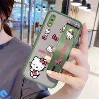 UCUC เคสโทรศัพท์เคสสำหรับ Vivo Y93กรณี (สายรัดข้อมือ) กันกระแทก Frosted กลับการ์ตูนน่ารัก Hello-Kitty ปลอกขอบฝาครอบเลนส์ป้องกันเลนส์โทรศัพท์บางเฉียบกรณี