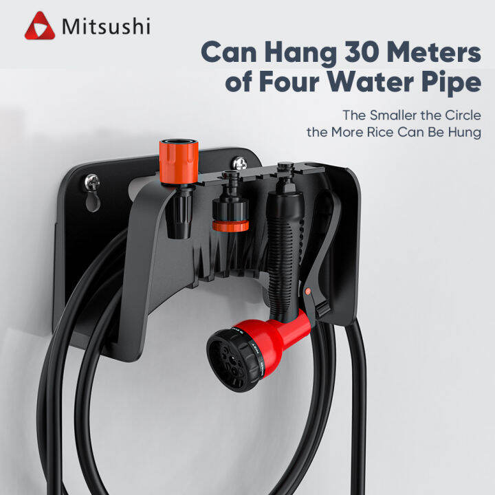 Mitsushi Garden Hose Pipe Hanger Holder Plastic Storage Rack Tap