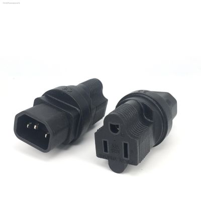 ❈✇┅ IEC 320 C14 is suitable Nema 5-15r AC adapters 3Pin Male to US Female Computer room server power conversion adapter PLUGUE A