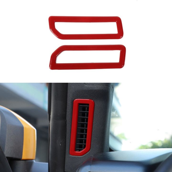 ๑-car-a-pillar-air-vent-outlet-decoration-cover-frame-trim-for-ford-bronco-2021-2022-interior-accessoriesabs-red