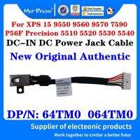 064TM0 64TM0สำหรับ Dell XPS15 9550 9560 9570 7590 P56F Precision 5510 5520 5530 5540แล็ปท็อป DC IN Line Power Input Jack พร้อมสาย