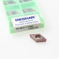 10PCS DESKAR DCMT070204 DCMT070208 MV DCMT11T304 DCMT11T308 LF6118 คาร์ไบด์แทรกเครื่องมือกลึงสําหรับการแปรรูปสแตนเลส