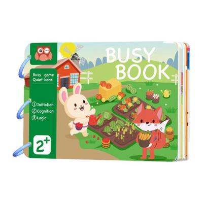 Toddler Busy Book Travel Kids Sensory Book Toys 15 Pages Preschool Learning Activity For Fine Motor Skill Development Lightweight Travel Busy Boards Sensory Educational Toys high quality