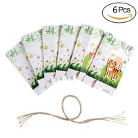 6Pcs Jungle Theme Party ของขวัญกล่อง Candy กระเป๋า Jungle วันเกิด Baby Shower ตกแต่งบรรจุกระเป๋า Jungle Theme Party Favor