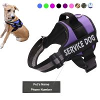 Personalized Dog Harness Reflective Chest for dogs Custom No Pull Dog Breathable Vest Adjustable Harness Pet Supplies Collars