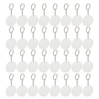 150 Pcs 2 Inches Acrylic Transparent Discs and Key Chains Set, Clear Blank Acrylic Discs Round Keychain for DIY Projects