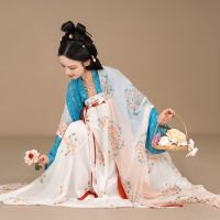 【CW】 16 Colors Original Chinese Silk Printed Hanfu Accessories Pibo Tang Dunhuang Dancewear Shawl