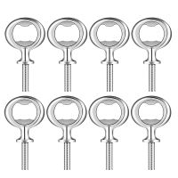 8 Pieces Bottle Opener Kit Metal Bottle Opener DIY Craft Beer Bottle Opener Blank Bottle Opener