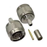 【LZ】❍  N conector macho do friso do plugue terminais do fio reto do cabo RG58 RG142 LMR195 RG400 1Pc