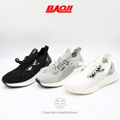 BAOJI [รุ่น BJM506] ของแท้ 100% รองเท้าวิ่ง รองเท้าผ้าใบชาย (ดำ/ เทา/ ขาว) ไซส์ 41-45