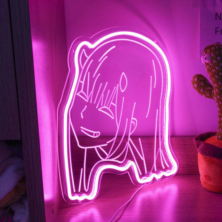 Zero Two Neon Sign Anime Decor, Anime Neon Sign, Led Neon Light, Decor