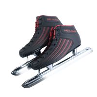1Pair Short Track Avenue Skating Shoes Thermal Waterproof with Ice Blade Ice Speed Skating Shoes PVC Children Adult Beignners Training Equipment