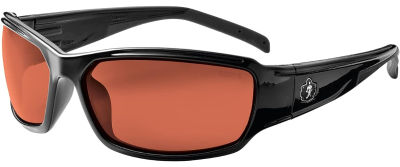 Ergodyne - 51021 Skullerz Thor Polarized Safety Sunglasses - Black Frame, Polarized Copper Lens