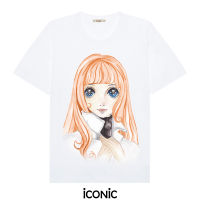 iCONiC JENNIE T-SHIRT เสื้อยืด ลายตุ๊กตา ตาโต ผมสีส้ม พิมพ์ลาย เสื้อยืดผญ เสื้อแฟชั่น เสื้อแฟชั่นผญ เสื้อออกงาน เสื้อทำงาน เสื้อไฮโซ