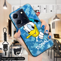 เคส PMP สำหรับ Infinix Note 30 Note 30 5G 30 Pro 30 VIP (แหวนใส่นิ้ว + สายคล้อง) เคสนิ่มกันกระแทกลายดอกไม้ในกลุ่ม (มิกกี้มินนี่) เดซี่เคสเป็ดโดนับเคสครอบโทรศัพท์ซิลิโคนสำหรับเด็กผู้ชายเด็กผู้หญิง