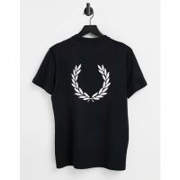 ✼☸☊  【Vansss】Fred Back Logo T-Shirt In Black for Men Fashion Short Sleeve