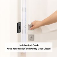 Spring Invisible Wooden Cabinet Door Beads Lock Closet Ball Catch Latch Screw Punching Installation Door Top Bead  Internal Door Hardware Locks Metal