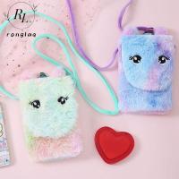 RONGLA ตุ๊กตา Dompet Koin ท่องเที่ยวแฟชั่นสำหรับเด็กผู้หญิงตัวเล็กกระเป๋าโทรศัพท์การ์ตูนยูนิคอร์นกระเป๋าสะพายไหล่กระเป๋าหิ้ว