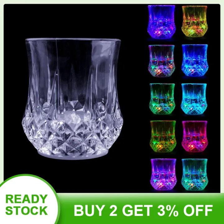 【Ready!】Liquid Activated Led Multicolor Light Up Fun Glasses Drinking