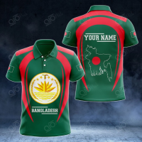 NEW Summer Style 2023 Customize Bangladesh Map &amp; Coat Of Arms Unisex Adult Polo Shirtsize：XS-6XLNew product high-quality