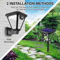 Royalulu 100 LED Solar Lantern Outdoor Sensor Lawn Lights with USB Charging Solar Wall Lights 2 Color 360° Angle Solar Moiton