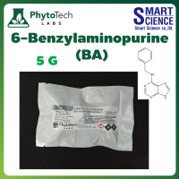 PhytoTechLabs® 6-Benzylaminopurine (BA) 6-เบนซิลแอมิโนพิวลีน cytokinin ฮอร์โมนช่วยการเจริญเติบโตของพืช ปริมาณ 5 กรัม