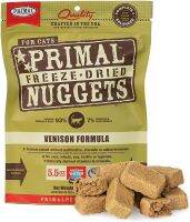 อาหารแมวอบแห้ง Primal Venison Formula Nuggets Grain-Free Freeze-Dried Cat Food 5.5oz จากอเมริกา