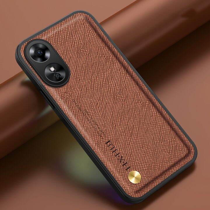 เคสสำหรับ-oppo-a58-a78-nfc-4g-ฝาครอบหนังปกป้องกล้องพื้นผิว-oppo-a98-5g-เคสแม่เหล็กยึดโทรศัพท์รถยนต์