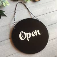 [FudFudAR] ฝุด-ฝุด-อะ ป้ายเปิด-ปิด แบบที่ 8 I Open Closed Sign I ผลิตจากอคิลิค และ ไม้ ใช้งานได้ทั้ง 2ด้าน สไตล์มินิมอล สไตล์โมเดิร์น minimal modern