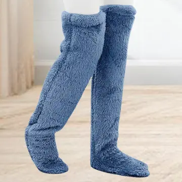 Plush Leg Warmers Thermal Foot Wrap Elderly Legs Socks over Knee Fuzzy  Socks 