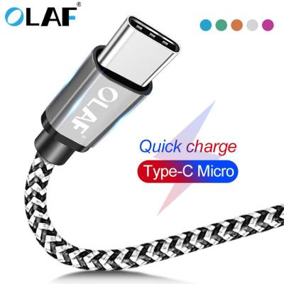 OLAF Micro USB Cable 1M 2M 3M Type C USB C Cable For Samsung Huawei Xiaomi Fast charging USB Cable For iPhone 7 X Xs Data Cord