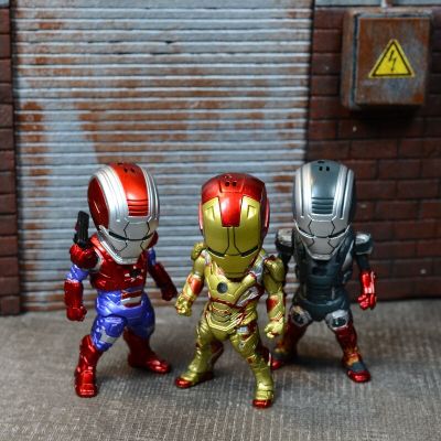 ZZOOI 10cm Disney ML Mk Action Figure Iron Man Kids Toys Anime Model Iron Man Figurine Cake Decor Figure Doll Gift Toy For Kids