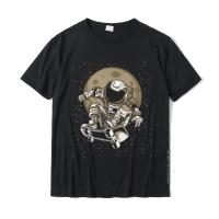 Skating Astronaut Cartoon Skater Skateboard T-Shirt Tshirts For Men Design Tops &amp; Tees New Coming Street Cotton