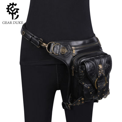 Foreign Trade Bag Female European And American Punk Chain Outdoor Skull Motorcycle Bag Shoulder Bag Retro Mobile Phone Running Bag