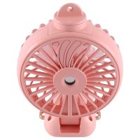 5000MAh Folding Electric Fan USB Rechargeable Air Cooling Fan Spray Function 5 Speed Digital Display Handheld Fan