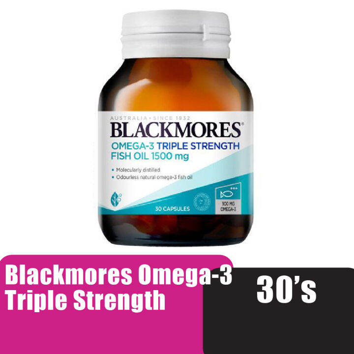 BLACKMORES OMEGA3 TRIPLE STRENGTH FISH OIL 1500MG 30'S Lazada