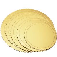 【hot】 3/5Pcs Gold Board Disposable Dessert Tray Base Cardboard for Wedding Birthday Baking Accessories Tools