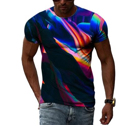 Personality Original Color Painted Unisex T-shirts Summer Fashion Men Casual Street Style 3D Printed Round Neck Short Sleeve Tee