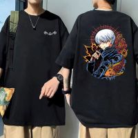 Anime Jujutsu Kaisen Double Sided Print T-Shirts Summer Men Casual Cotton Oversized Tshirt Inumaki Toge Graphic T Shirt