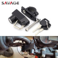 Motorcycle Helmet Locks Hanging Hook Universal Motocross Motorbike Cafe Racer Bike Bicycle Handlebar Security Lock 2225mm Bar