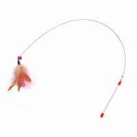 [COD] Cross-border new cat pet toy with feather bell wire fairy telescopic teaser stick supplies