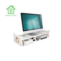 Bestore Home  Laptop Stand ชั้นวางโน้ตบุคมีช่องเก็บของในตัว  ชั้นวางจอคอมพิวเตอร์รูปแมว ชั้นวางบนโต๊ะทำงาน